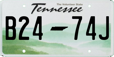 TN license plate B2474J