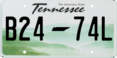 TN license plate B2474L