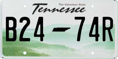 TN license plate B2474R