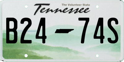 TN license plate B2474S