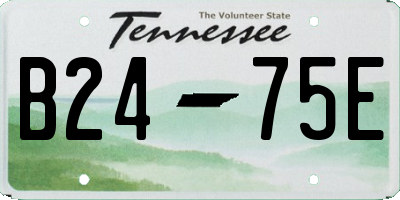 TN license plate B2475E