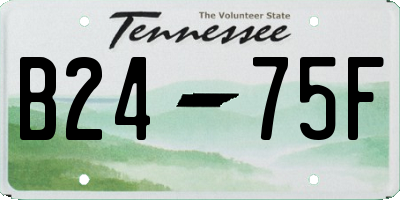 TN license plate B2475F