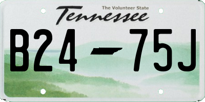 TN license plate B2475J