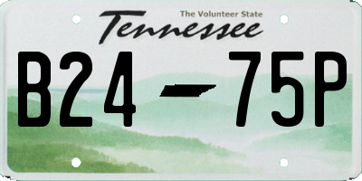 TN license plate B2475P