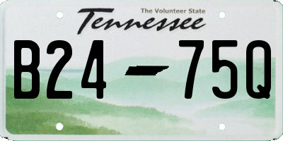 TN license plate B2475Q