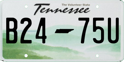 TN license plate B2475U