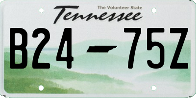 TN license plate B2475Z