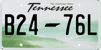 TN license plate B2476L
