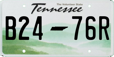 TN license plate B2476R