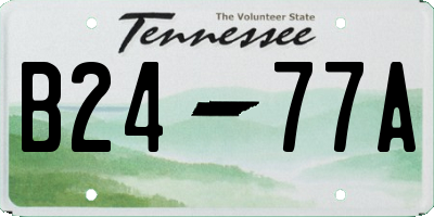 TN license plate B2477A