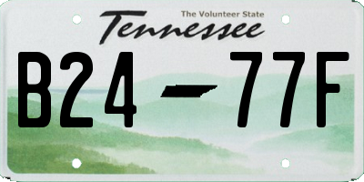 TN license plate B2477F