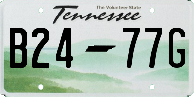 TN license plate B2477G