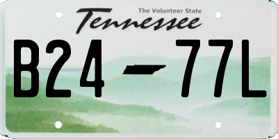TN license plate B2477L