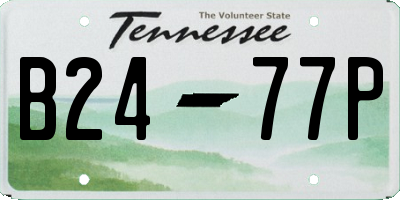 TN license plate B2477P