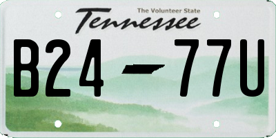 TN license plate B2477U