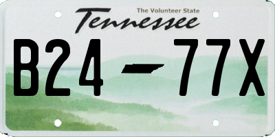 TN license plate B2477X