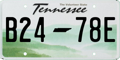 TN license plate B2478E