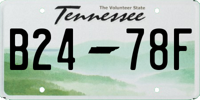 TN license plate B2478F