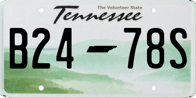 TN license plate B2478S