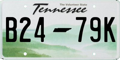 TN license plate B2479K