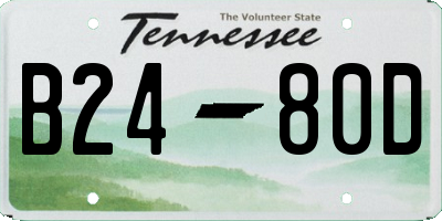 TN license plate B2480D