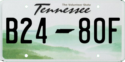 TN license plate B2480F