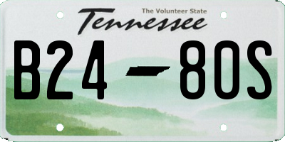 TN license plate B2480S
