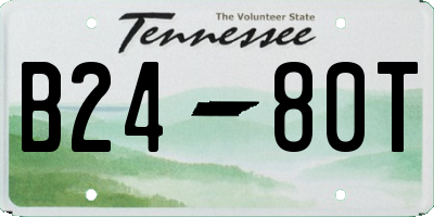 TN license plate B2480T