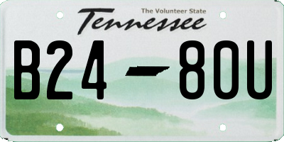 TN license plate B2480U