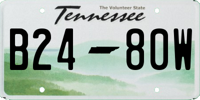 TN license plate B2480W