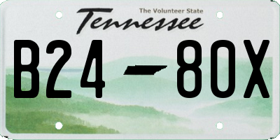 TN license plate B2480X