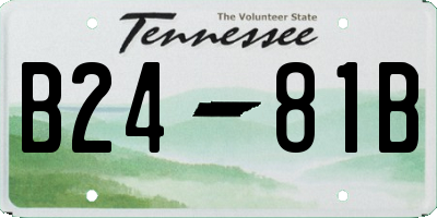 TN license plate B2481B