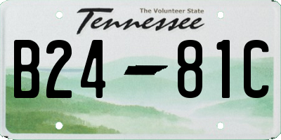 TN license plate B2481C