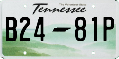 TN license plate B2481P