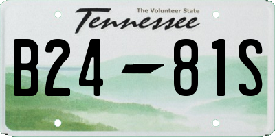 TN license plate B2481S