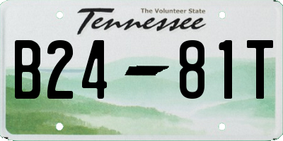 TN license plate B2481T