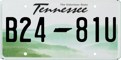 TN license plate B2481U