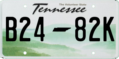 TN license plate B2482K