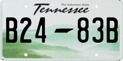TN license plate B2483B