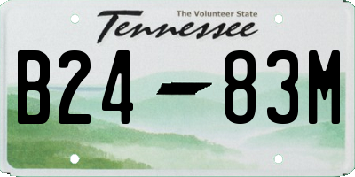 TN license plate B2483M