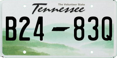TN license plate B2483Q
