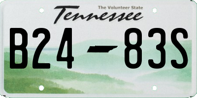 TN license plate B2483S