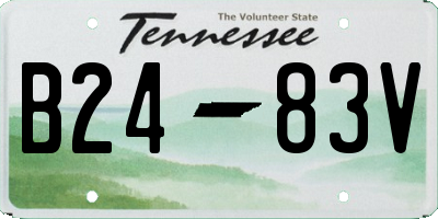 TN license plate B2483V