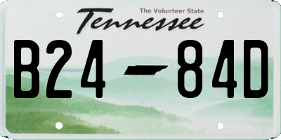TN license plate B2484D