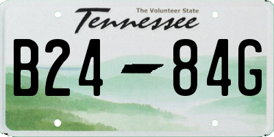 TN license plate B2484G