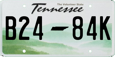 TN license plate B2484K