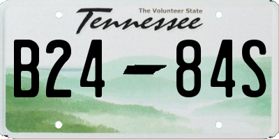 TN license plate B2484S