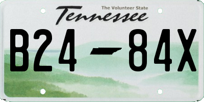TN license plate B2484X