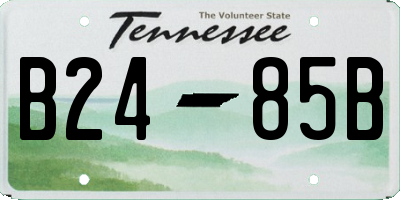 TN license plate B2485B
