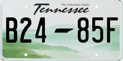 TN license plate B2485F